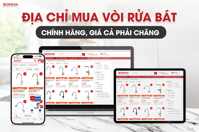 Địa chỉ mua chậu - vòi chính hãng giá tốt