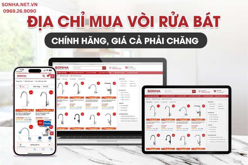 Địa chỉ mua chậu - vòi chính hãng giá tốt