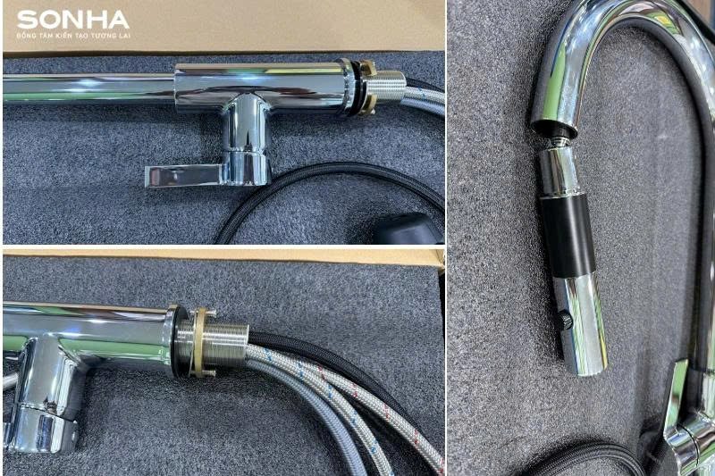 Hình ảnh thực tế vòi rửa bát Moomton MT291-2HC