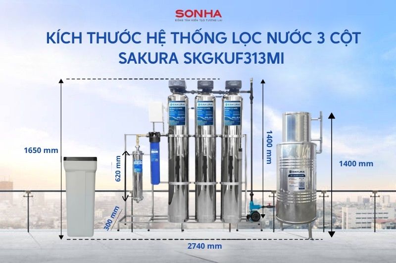 K&iacute;ch thước hệ thống lọc nước giếng khoan SKGKUF313MI