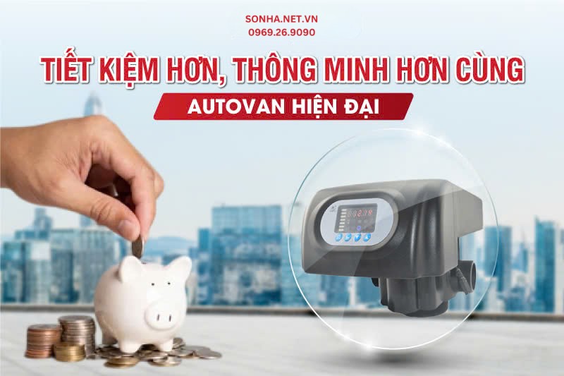 Lọc tổng Sakura SKGKUF313I được trang bị van tự động vận h&agrave;nh th&ocirc;ng minh