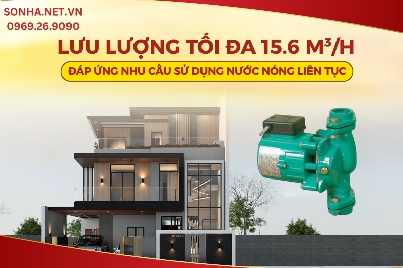 Ưu điểm vượt trội của máy bơm hồi nước nóng Wilo PH 401E (400W)