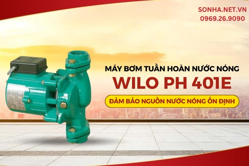 Máy bơm tuần hoàn nước nóng Wilo PH 401E (400W) - Lựa chọn tối ưu
