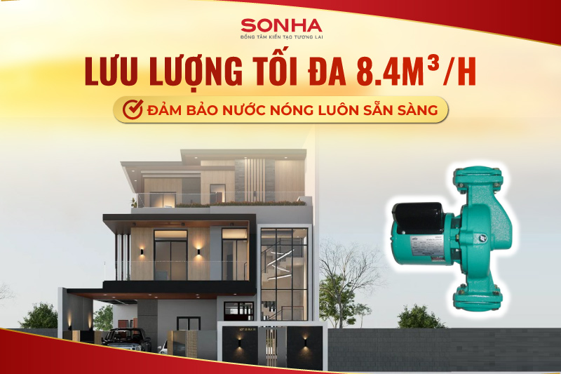 Máy bơm Wilo PH 101E đảm bảo nước nóng luôn sẵn sàng