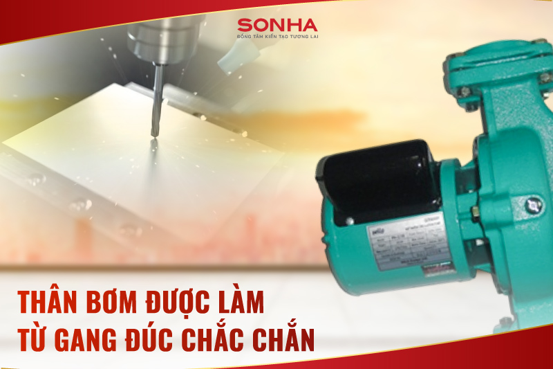Thân bơm Wilo được làm từ gang đúc chắc chắn