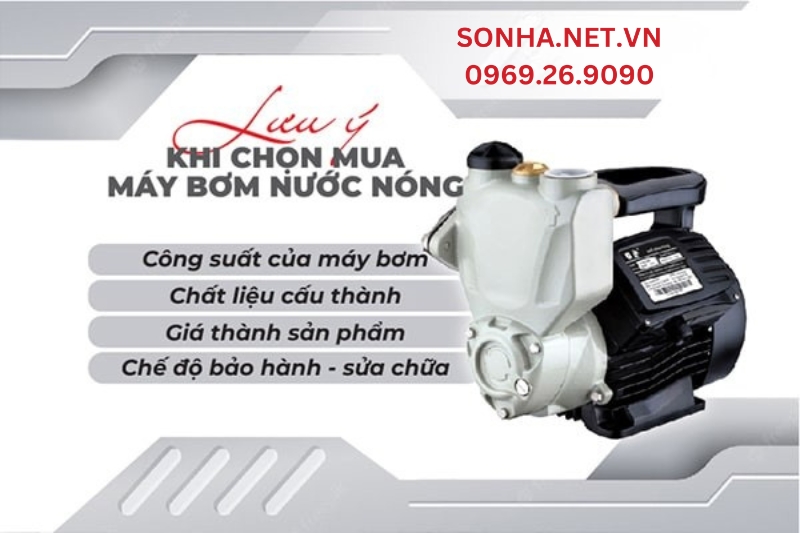 4 lưu ý cần biết khi mua máy bơm nước nóng