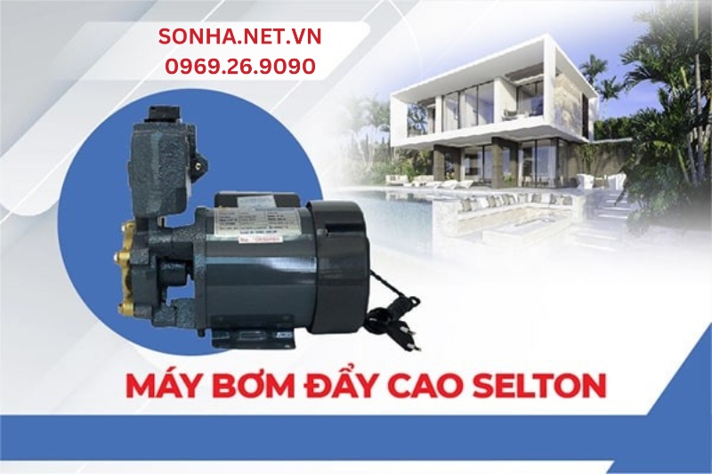 Máy bơm nước đẩy cao Selton có khả năng đẩy cao lên tới 40m dùng chủ yếu toà nhà cao tầng, tưới tiêu