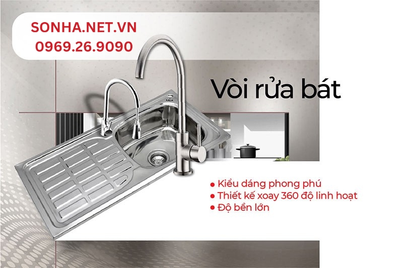 3 ưu điểm khi mua vòi rửa bát trên Sonha.net.vn