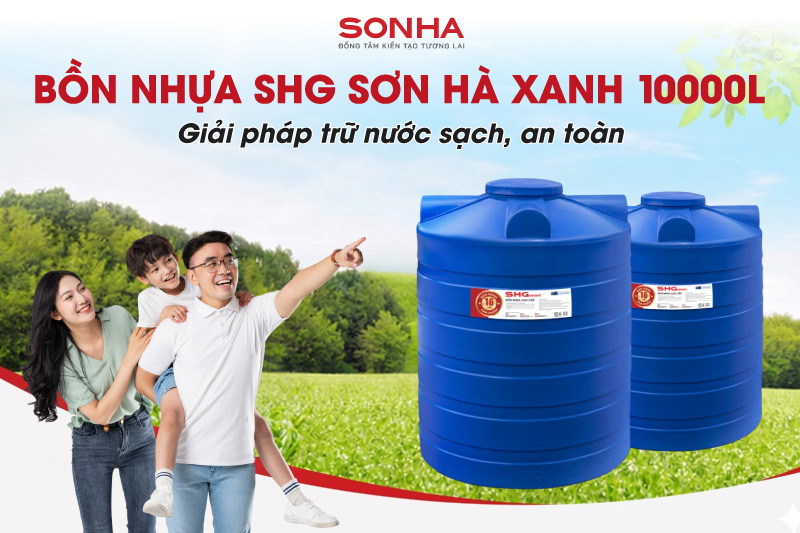 Bồn nhựa đứng 10000L - Giải ph&aacute;p trữ nước sạch, an to&agrave;n