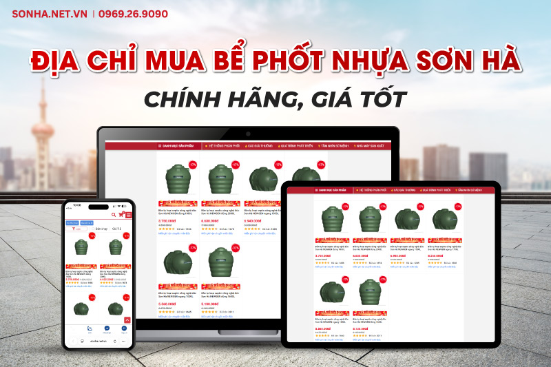 Địa chỉ mua bể phốt Sơn H&agrave; ch&iacute;nh h&atilde;ng, gi&aacute; tốt