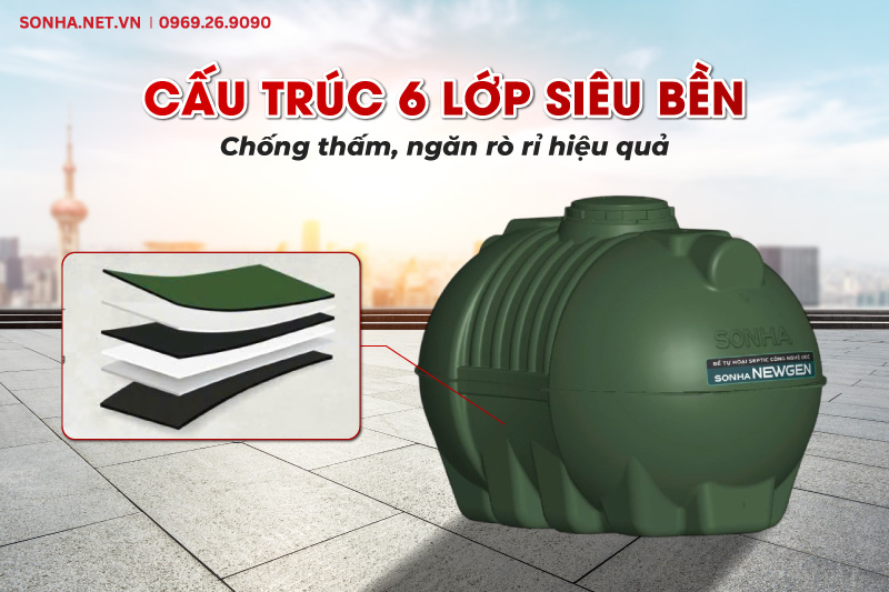 Cấu tr&uacute;c 6 lớp chắc chắn, bền bỉ
