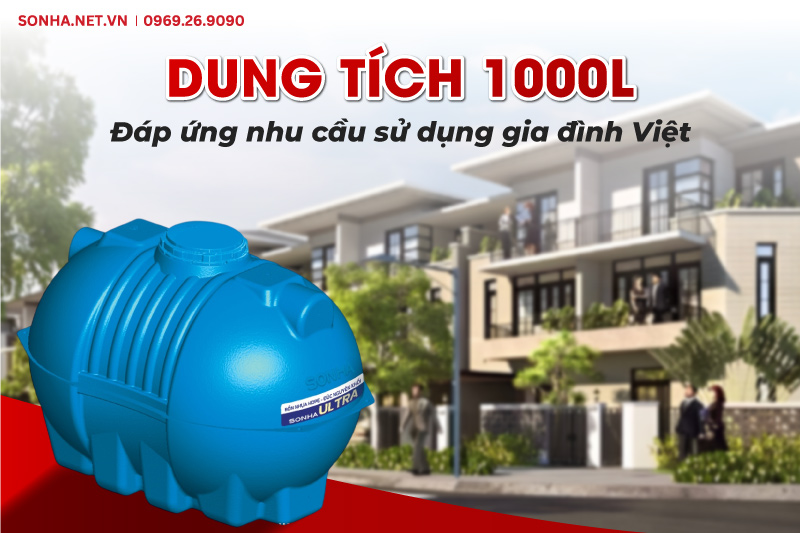 Dung t&iacute;ch 1000L đ&aacute;p ứng nhu cầu sử dụng của gia đ&igrave;nh Việt