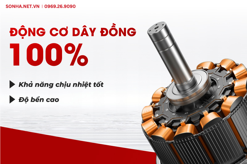 M&aacute;y bơm nước JEXM 075 sở hữu động cơ d&acirc;y đồng bền bỉ