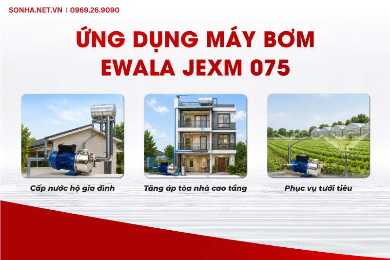 Ứng dụng linh hoạt của bơm con lợn JEXM 075