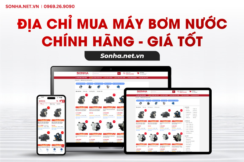 Địa chỉ mua m&aacute;y bơm nước ch&iacute;nh h&atilde;ng, gi&aacute; ưu đ&atilde;i