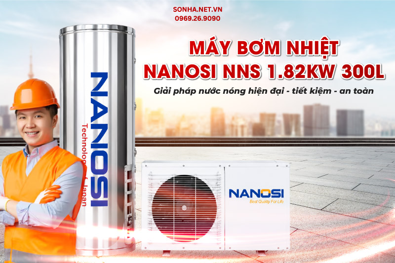 M&aacute;y bơm nhiệt NNS 1.82kW - Giải ph&aacute;p nước n&oacute;ng tiết kiệm, an to&agrave;n