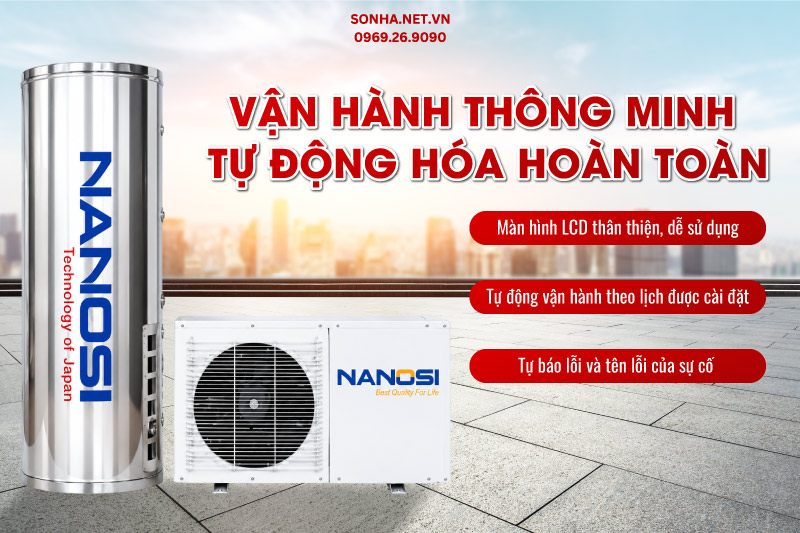 Nanosi NNS 1.82kW vận h&agrave;nh th&ocirc;ng minh, tự động