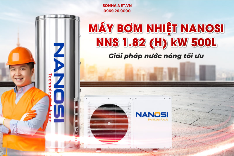 Máy bơm nhiệt Nanosi NNS 1.82 (H) kW giải pháp nước nóng tối ưu