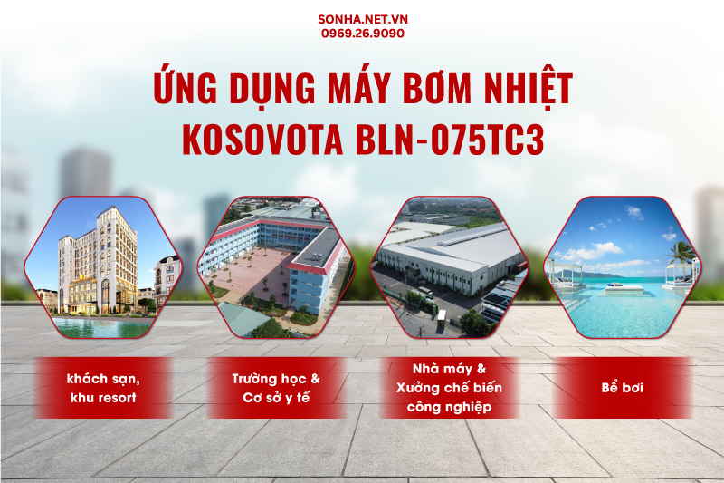 Ứng dụng thực tế của m&aacute;y bơm nhiệt c&ocirc;ng nghiệp Kosovota