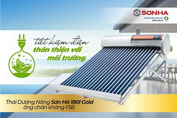 Thái dương năng Gold 180L tiết kiệm điện