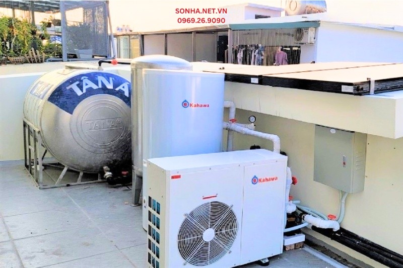 Lắp đặt hệ thống nước nóng trung tâm Heat Pump cho khách sạn