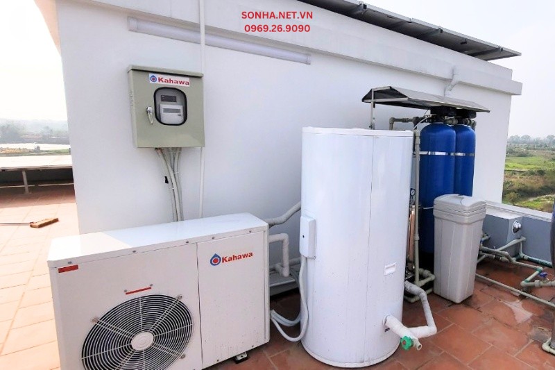 Lắp đặt hệ thống nước nóng trung tâm Heat Pump cho khách sạn