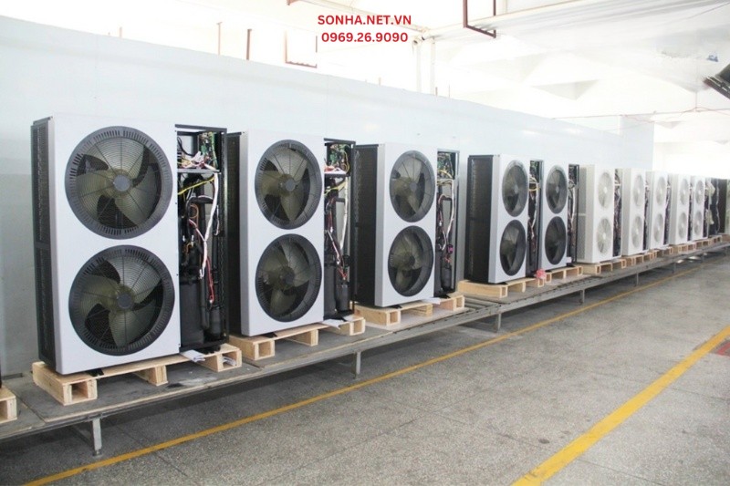 Lắp đặt hệ thống nước nóng trung tâm Heat Pump cho khách sạn