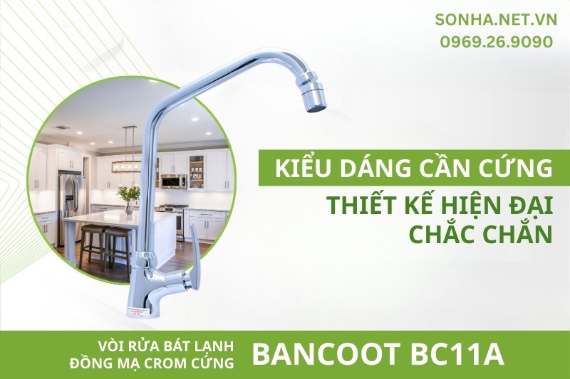 Vòi Bancoot BC11A thiết kế cần cứng linh hoạt sử dụng
