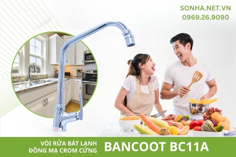 Vòi rửa bát gắn tường Bancoot BC11A hiện đại, cao cấp, giá hợp lý