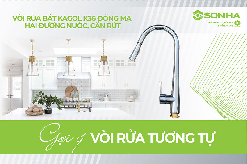 Vòi rửa bát nóng lạnh Kagol K36