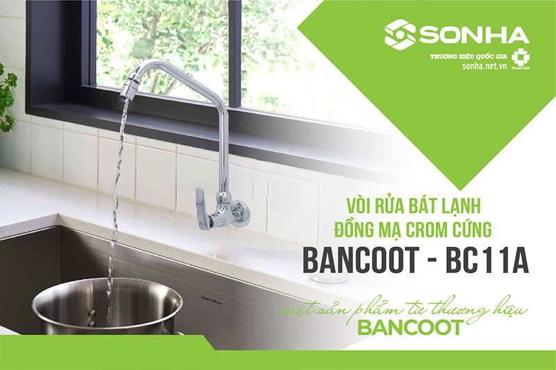 Vòi rửa bát gắn tường Bancoot BC11A