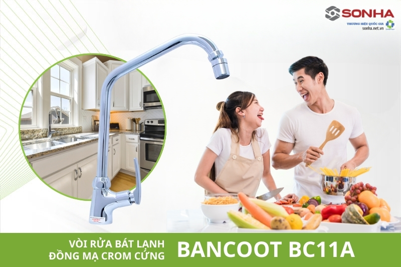 Vòi rửa bát gắn tường Bancoot BC11A hiện đại, cao cấp, giá hợp lý