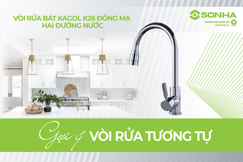 Vòi rửa bát nóng lạnh Kagol K26