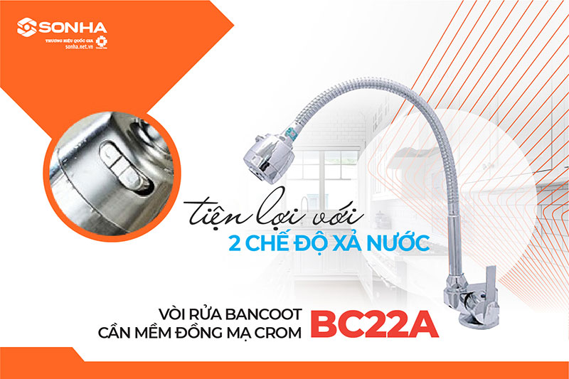 Vòi Bancoot BC22A 2 chế độ nước 