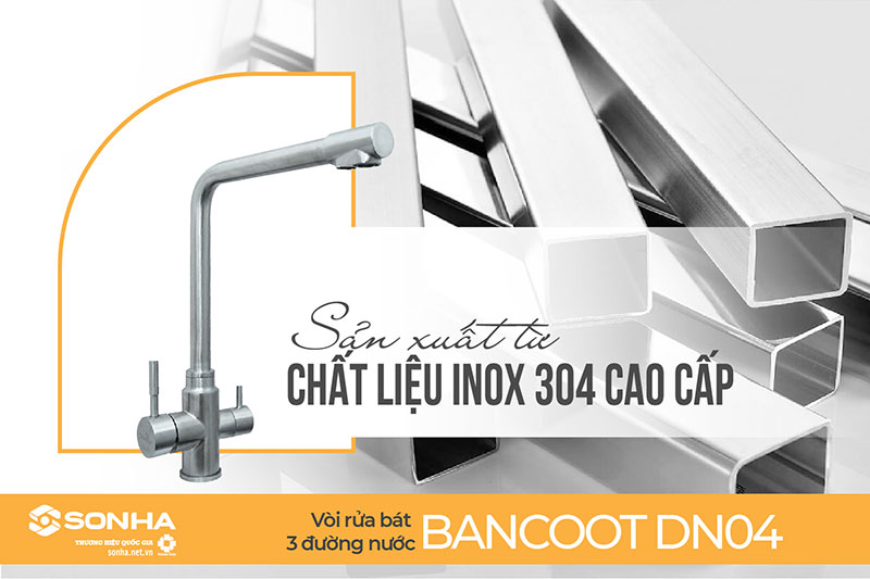 Vòi Bancoot DN04 chất liệu inox 304 cao cấp