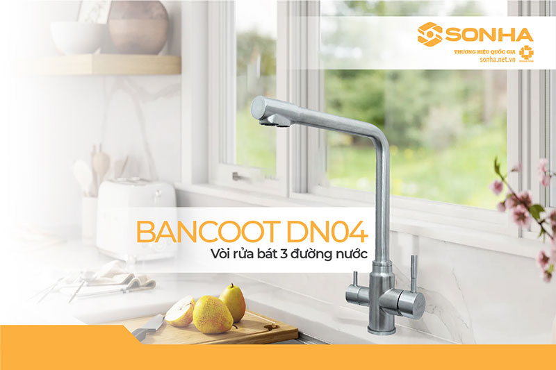 Vòi rửa bát 3 đường nước Bancoot DN04
