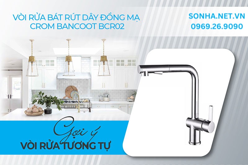 Vòi rửa bát Bancoot BCR02 chất liệu bền bỉ, thẩm mỹ cao