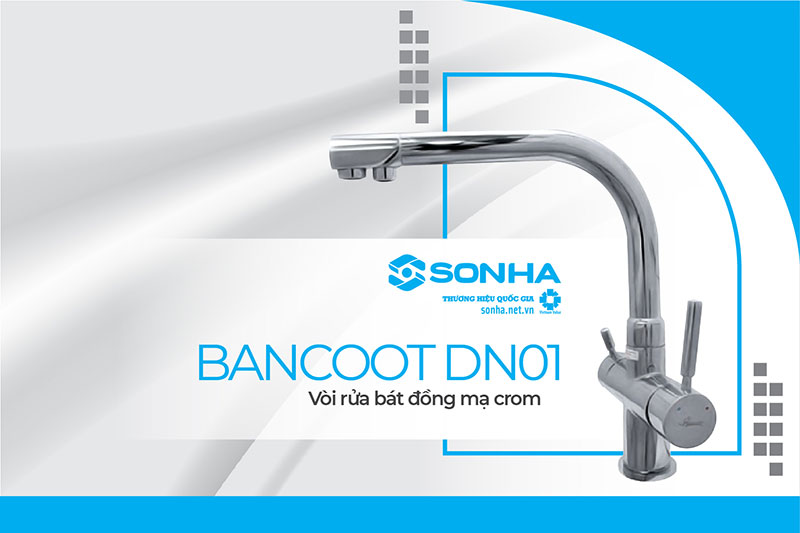 Vòi rửa bát 3 đường nước Bancoot DN01