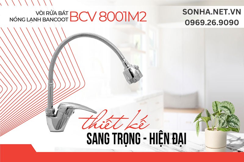 V&ograve;i rửa b&aacute;t Bancoot BCV 8001M2 thiết kế sang trọng thuận tiện sử dụng