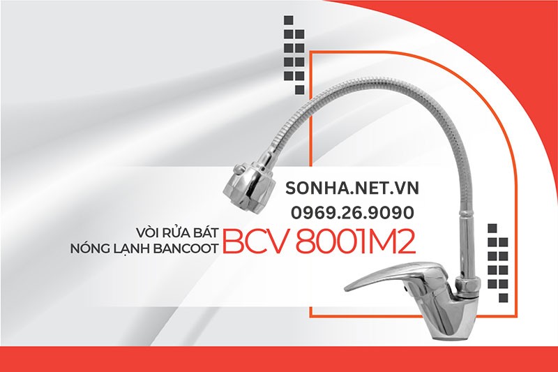 V&ograve;i rửa ch&eacute;n Bancoot BCV 8001M2 tiện &iacute;ch, cao cấp