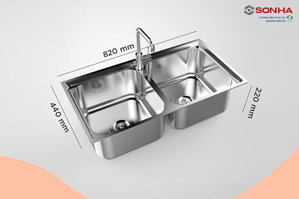 Kích thước chậu rửa Sơn Hà S82