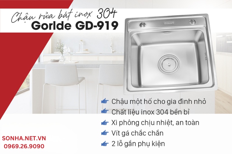 Ưu điểm nổi bật của chậu rửa bát Gorlde