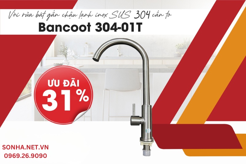 Vòi rửa bát Bancoot 304-01T