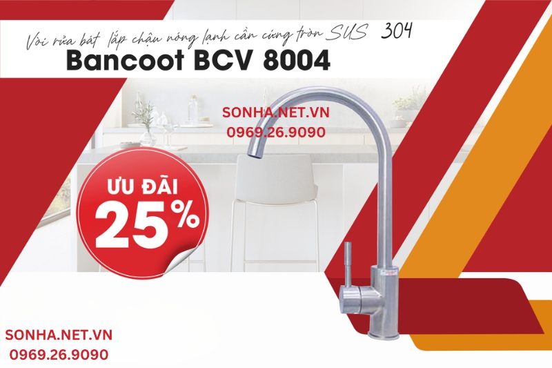 Tham khảo vòi rửa bát Bancoot BCV 8004