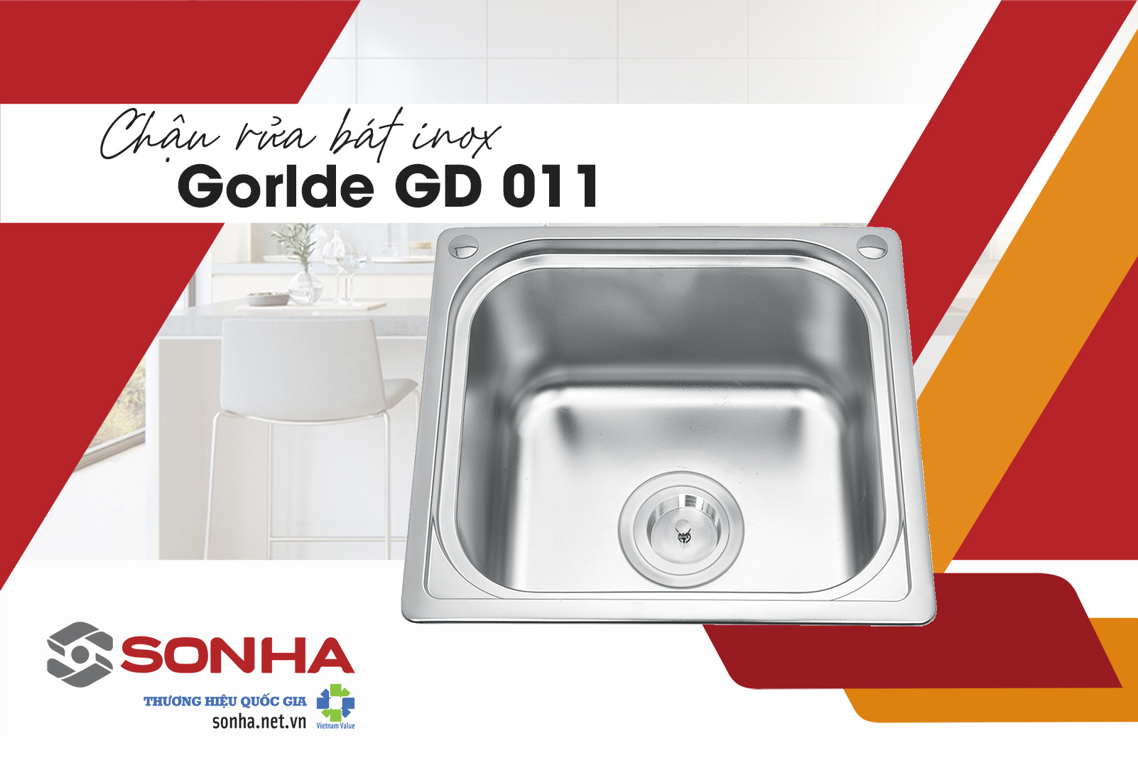 Chậu rửa bát inox Gorlde GD 011