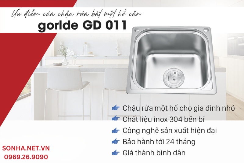 Ưu điểm nổi bật của chậu rửa b&aacute;t Gorlde GD 011