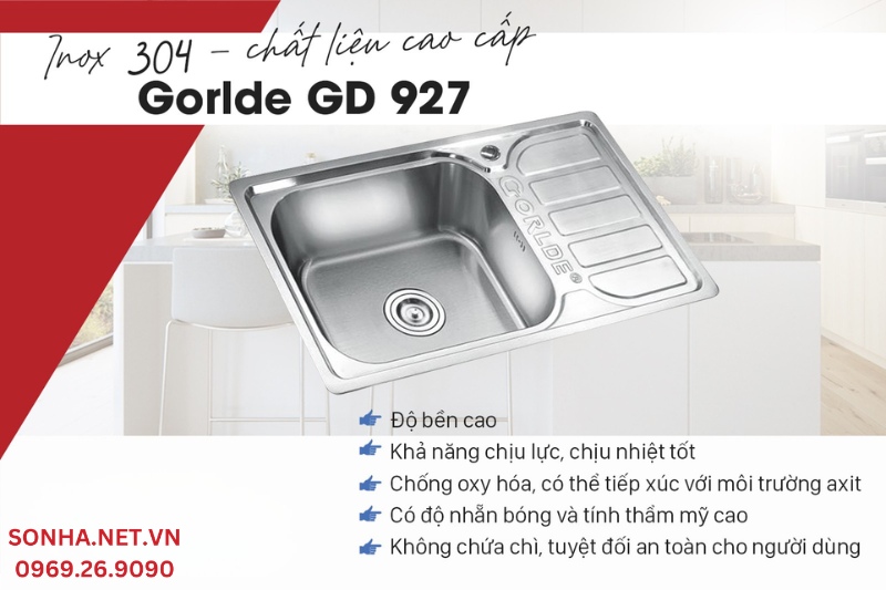 Ưu điểm vượt trội của chậu rửa bát Gorlde GD 927