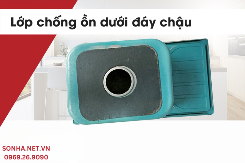Thiết kế lớp chống ồn dưới đáy chậu