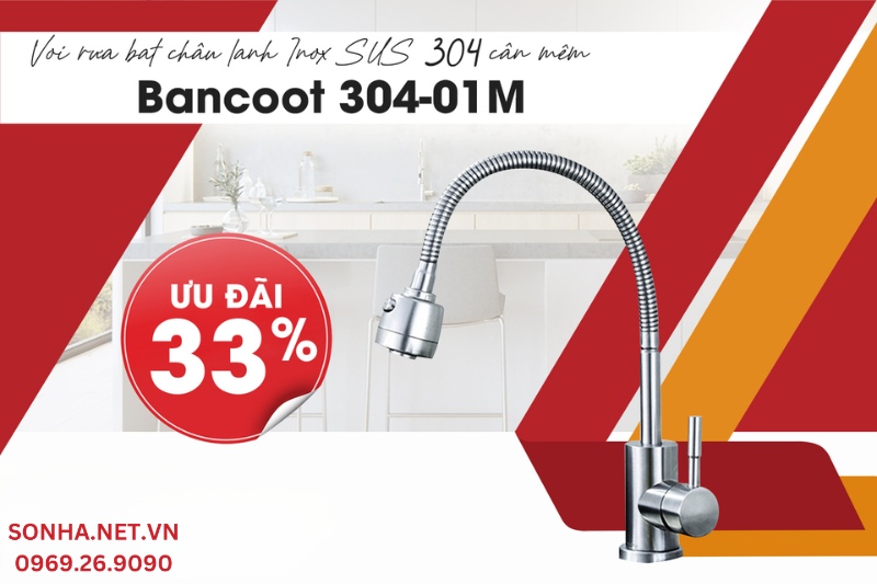Tham khảo vòi rửa bát Bancoot 304-01M