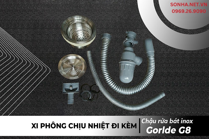 Xi phông chậu Gorlde G8 thoát nước nhanh, hiệu quả
